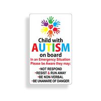 Autism Awareness Sticker Car Safety Decal for Child in Vehicle Car Truck Van SUV Custom Die Cut