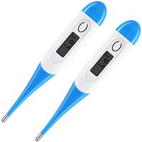 2 Pieces Digital Thermometer Soft Head Rectal and Oral Thermometer for Adults and Babies, Precision Thermometer for Accurate and Fast Readings
