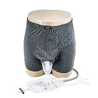 Believe Wearable Urine Bag Incontinence Pants for Men, Portable Wearable Urinal, Wearable Incontinence Pants Reusable with 2 Urine Bag Fit Catheter for Old Men,L