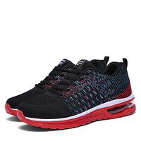 Mosunx Athletic Walking Shoes Men, 【Air Cushion】 Mesh Lightweight Sneakers Black