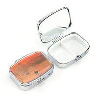 Andy HOUSEWARE Compact 3 Compartment Medicine Case, Pill Box for Pocket or Purse (9243-Oil Painting)