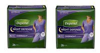 Depend Night Defense xabFAY Incontinence Overnight Underwear for Women, X-Large, 26 Count (Pack of 2)