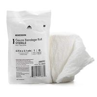 McKesson White Fluff Bandage Roll Sterile 4.5" X 3.1 Yd 16-4043 100 /Case