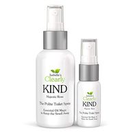 Isabella's Clearly Kind - The Polite Toilet Spray, Essential Oil Magic to Keep The Smell Away. Natural Odor Eliminator, Before You Go Deodorizer. 4 oz Bathroom and 1 oz for Travel (Majestic Rose)