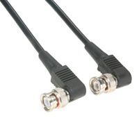 Amphenol CO-058SMABNC0-001 Black RG58 Coaxial Cable, 50 Ohm, SMA Male to BNC Male, 1'
