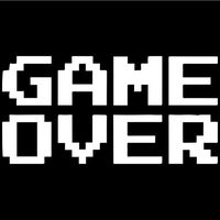 Pixelated Game Over Decal Sticker (White), Decal Sticker Vinyl Car Home Truck Window Laptop