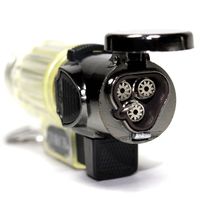 Clear Transparent Triple Jet Flames with Hands Free Flame Lock Refillable Butane Torch Lighter 3 Inch