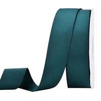 CENFRY Pack of 1pc 100yards Width in 0.6inch DIY Gift Wrapping Ribbed Ribbon Party Decoration Wedding Decoration Ribbon Two-Sided Ribbon (Ink Green)