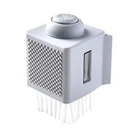 Multifunction Dishwashing Brushs With Press Type Non-stick Automatic Liquid Oil, Convenient for Cleaning and Easy to Use (Gray)