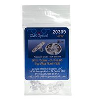 GMS Optical Round Screw-in Silicone Nose Pads for Glasses, Sunglasses, and Eye-wear – 9mm (4 Pair)