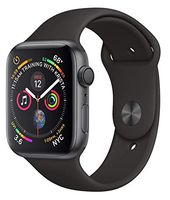 APPLE Watch 4 44MM Space Gray Aluminum CASE with Black Sport Band (Renewed)