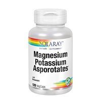 Solaray Magnesium and Potassium Asporotates w/ Bromelain | Healthy Electrolyte, Muscle, Heart & Cellular Support | 60 Servings | 120 VegCaps