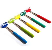 DatingDay 3X Plastic and Stainless Steel Back Scratcher Adjustable Extendable Handy Pocket Telescopic Claw Comb with Pocket Clip Pack of 3