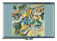 Wassily Kandinsky Improvisation Gorge Double-Sided Cigarette Case, ID Holder, Wallet with RFID Theft Protection