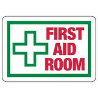 SN-10Hx14W-ALU-PLY-FIRST AID ROOM10" H x 14" W Aluminum Not Laminated