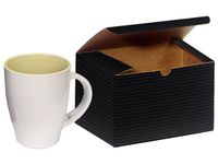 Pack of 100, Solid Black Gift Boxes 6 x 4.5 x 4.5"1 Pc Box 100% Recycled Kraft, Use Food Safe Barrier Like Food Grade Tissue or Cello for Food Packaging