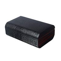 Leather Cigar Box Crocodile Pattern Portable Humidor Small Cedar Wood Lined Cigarette Case, 295x200x110mm Gifts (Size : 295x200x110mm)