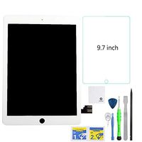 FixCracked Replacement LCD Screen and Glass Touch Digitizer + Screen Protector for ipad pro 9.7 with Professional Tool Kit（White）