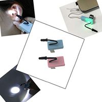 Glumes Mini Flashlight Ear Wax Removal Tool for Kids Pocket Small Handy LED Light Flexible Ear Cleaner Tool LED Light Ear Canal Clean Pen Light Safely and Gently Cleanses Ear (Blue)