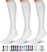 SB SOX 3-Pair Compression Socks (15-20mmHg) for Men & Women – Great Quality Comfortable Socks, Easy to Put On – Best Socks for Daily/Any Use, Running, Nurse, Travel (04 – Solid White, XX-Large)