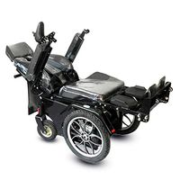 ZXOIHH Old Scooter, Disabled Electric Wheelchair, One-Touch Operation Can Stand/Lie Flat, Electromagnetic Brake ABS System