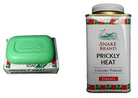 St.Lukes Snake Brand : Prickly Heat Cooling Powder 150g (5.29 Oz) + Prickly Heat Soap 100g (3.5 Oz) : Cooling Formula , Original Type