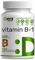 Deal Supplement Vitamin B1 (Thiamine), 500mg, 120 Capsules, Non-GMO, Made in USA (120 Caps)