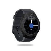 MightySkins Skin Compatible with Samsung Gear S2 3G - Black Leather | Protective, Durable, and Unique Vinyl Decal wrap Cover | Easy to Apply, Remove, and Change Styles | Made in The USA