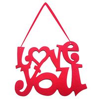 bromrefulgenc Hoilday Hanging Sign,Wall Decor,Non-Woven Love You Valentine's Day Wall Door Hanging Sign Wedding Decoration