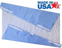 34 x 36 - Premium Incontinence Washable Underpad with Handles/Reusable Bed Pad Mattress Protector with Straps - Blue Backing with White Top