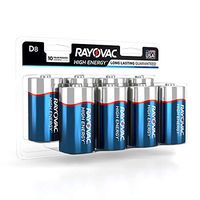 Rayovac D Batteries, Alkaline D Cell Batteries (8 Battery Count)