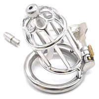 Device Cage Stainless Steel Ĉõck Cage Pěnǐs Lock Ring Men's Short Underwear Protective Device Hypoallergenic Adult Toy - Private Packag Lock Ring Cage (Size : 50mm)