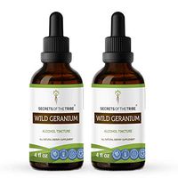 Wild Geranium Tincture Alcohol Liquid Extract, Wild Crafted Wild Geranium (Geranium maculatum, Cranesbill) Dried Root (2x4 FL OZ)