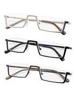 3-Pack Half-Rim Reading Glasses with Spring Hinges +1.5