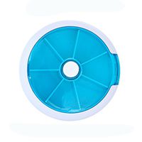 Pill Case Weekly Large Medicine Organizer 7 Day 3 Times Pill Container with 7 Compartments (Blue)