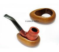 New Wooden Pipe Stand HOOP, Rack Holder for Tobacco Pipe - Smoking Pipe. Handcrafted Pipe Holder for 1 Pipe