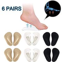 12PCS Arch Support Shoe Insert| Premium Flat Feet Arch Support for Foot Pain Relief from Plantar Fasciitis | High Arch Support Pads for Women and Men-6 Pair