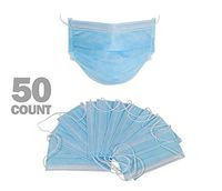 50Pcs Disposable 3-Layer Masks, Anti Dust Breathable Disposable Earloop Mouth Face Mask, Comfortable Medical Sanitary Surgical （in Stock）