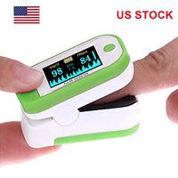 Finger Pulse Oximeter Fingertip Heart Rate Monitor Blood Oxygen Saturation Monitor SpO2 Levels Pulse Oximeter Portable with Lanyard (Green004)