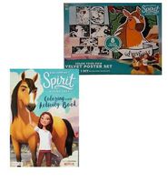 Spirit Riding Free Coloring Book with Color Your Own Velvet Poster Set