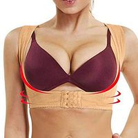 Fine Women Chest Brace Up Posture Corrector Shapewear Vest, Chest Supports for Women Bra Shapewear Top Posture Corrector Shapewear Tops (Khaki, M)