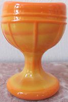 Eye Wash Bath Cup Rinse - Raised Rib - American Made - Mosser Glass USA (Orange)
