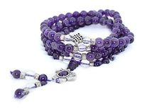 The Art of Cure Healing Jewelry & Mala Meditation Beads (108 Beads on a Strand) (Amethyst)