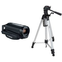 Canon VIXIA HF R800 Camcorder (Black) and 60-Inch Lightweight Tripod with Bag