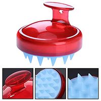 Scalp Massager Wet Dry Hair Brush Groove Shampoo Massaging with Soft Silicone Teeth for Removing Dandruff, Deep Cleaning, Stress Relax