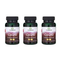 Swanson CoQ10 Heart Health Cardiovascular Brain Energy Antioxidant Support Coenzyme Q10 Supplement 100 mg 100 Capsules (3 Pack)