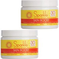 Sparkle Skin Boost Apple Ginger (2-Pack) Verisol Collagen Peptides Protein Powder Vitamin C Supplement Drink