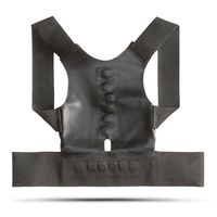 Back Brace Posture Corrector with 12 Magnets Mini Adjustable Support Brace for Improves Posture and Provides Lumbar Support and Lower and Upper Back Pain Unisex (Black, M)