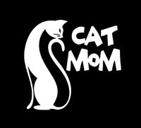 Makarios LLC | Cat Mom Cats Mom Cars Trucks Vans Walls Laptop MKR| White |5.5 x 3.5|MKR416