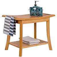 ZHAO XIN Bench Bathtub Stool Bath Seat, Bamboo Shower Chair, with Anti-Slip Rubber Tips